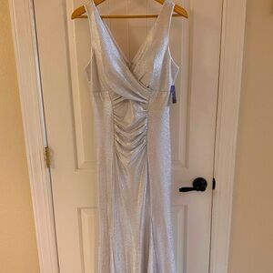 Long Sliver/White formal dress
